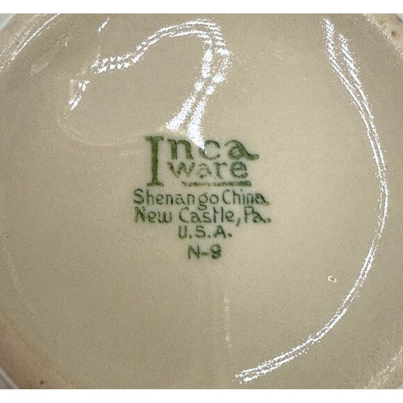 Shenango China Inca Ware Tan Bowls Red Stripes 5" Dia Set Of 2 Farmhouse N-9 - Picture 2 of 6